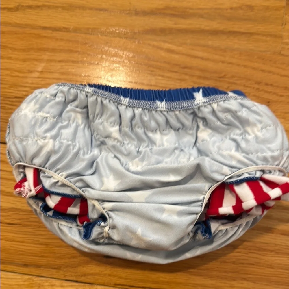 Little Sweetees Patriotic Striped Ruffle Bloomers for baby